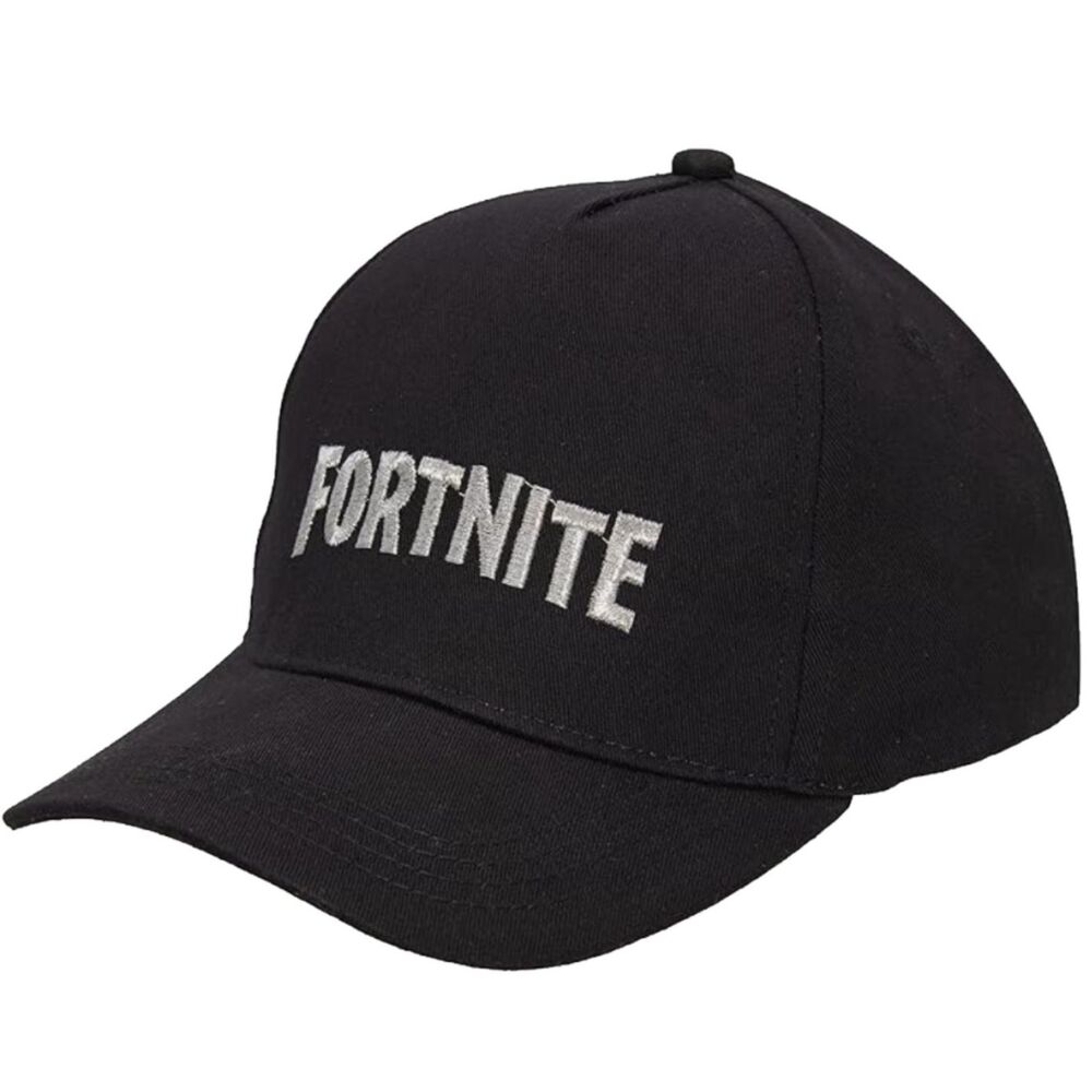 Fortnite Black with Silver Embroidered lettering One Size